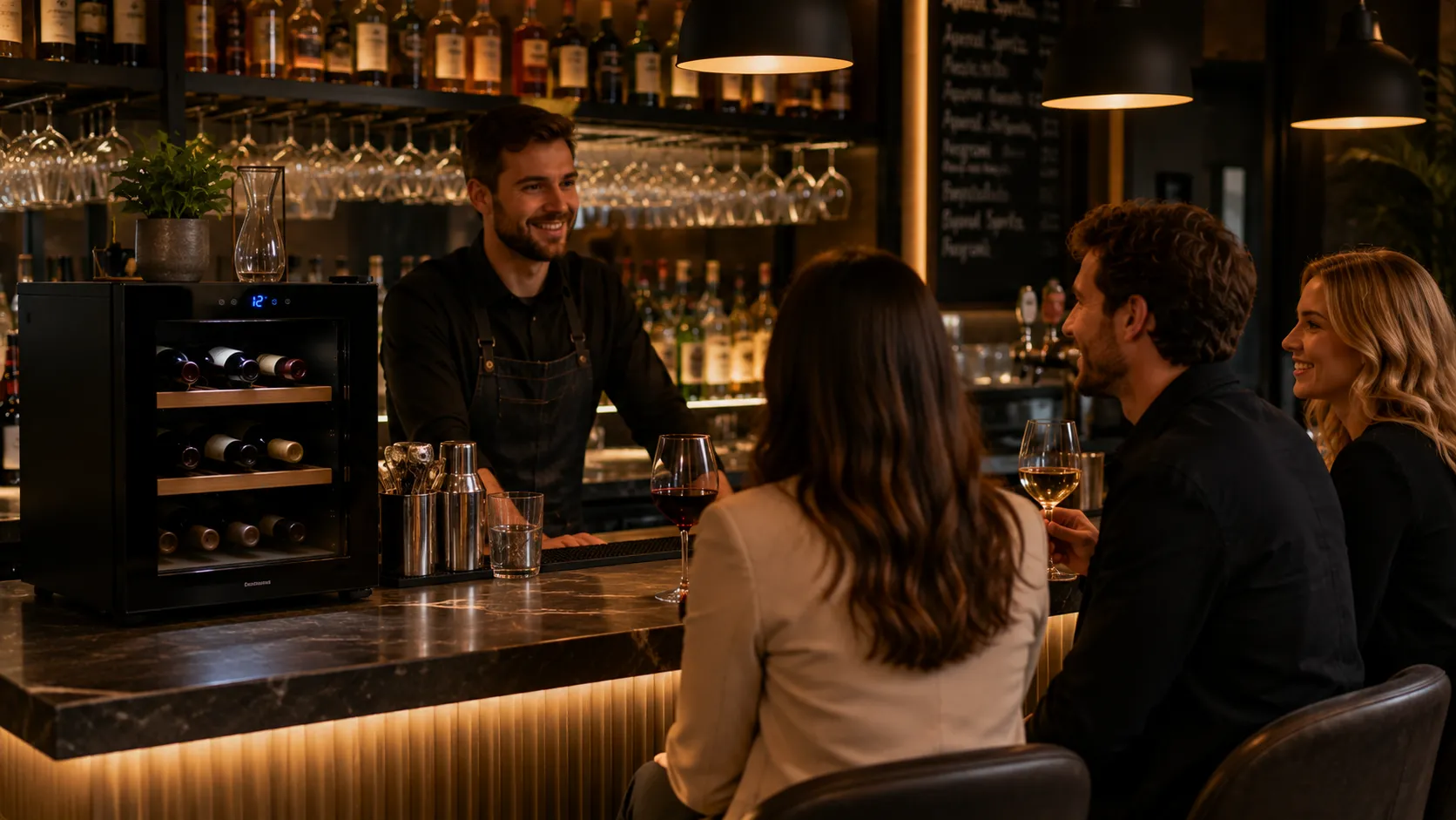 Efektowna winiarka ekspozycyjna czy podblatowa - co wybrać do lokalu gastronomicznego?